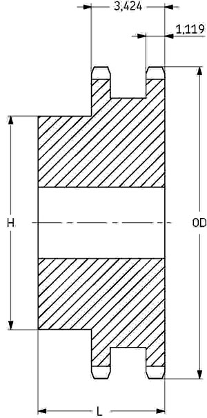 Звездочка PHS 160-2B26